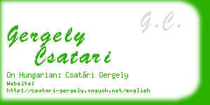 gergely csatari business card